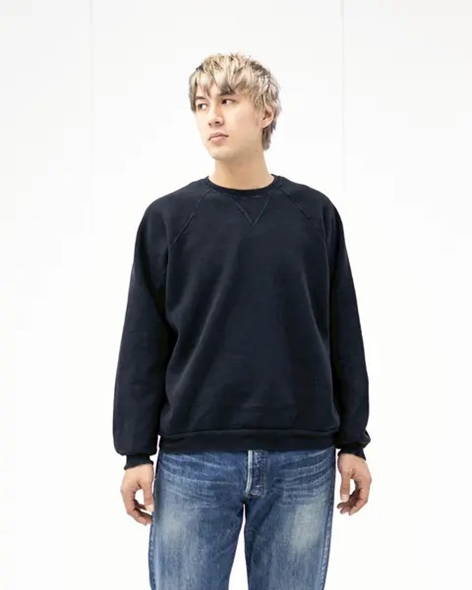 RE-STOCK: A.PRESSE 2026 VINTAGE DOUBLE V SWEATSHIRT (26SAP-05-17) - BLACK PRE ORDER ITEM (預訂中)