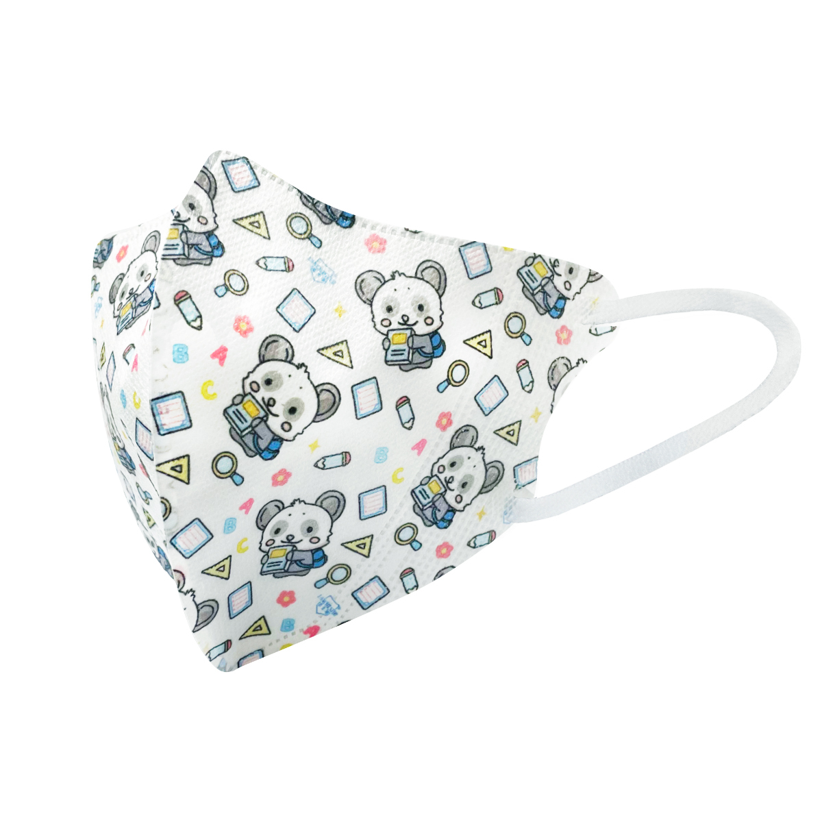 【動物大派對系列】3D立體彈力耳繩卡通口罩 (學生熊貓) 小童十片獨立包裝
