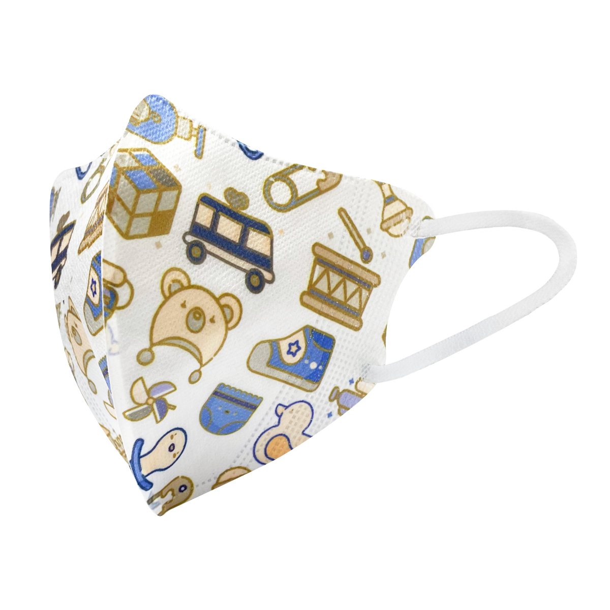 【動物大派對系列】3D立體彈力耳繩卡通口罩 (Baby Toy-A) 小童十片獨立包裝