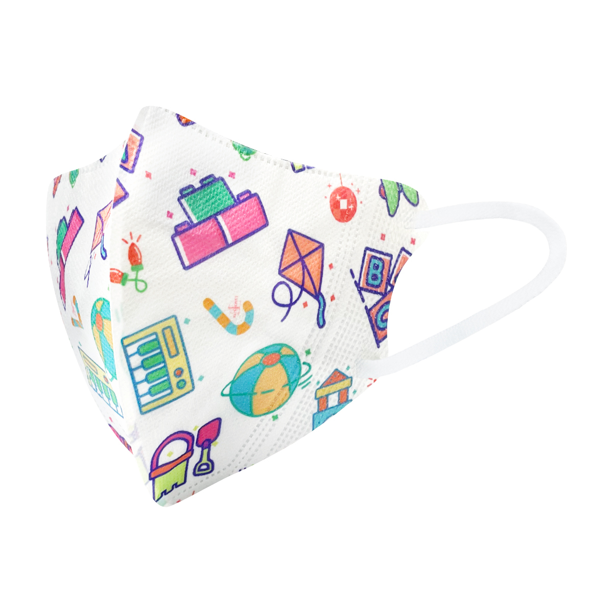 【動物大派對系列】3D立體彈力耳繩卡通口罩 (Baby Toy-B) 小童十片獨立包裝