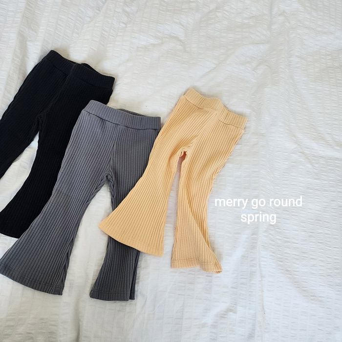 正韓春Merry-go-round 三色抗條喇叭褲