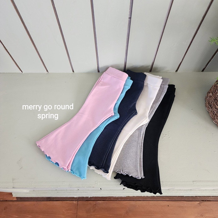 正韓春Merry-go-round 六色捲邊喇叭褲