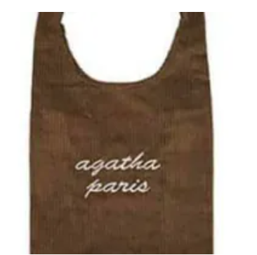 [S] AGATHA Corduroy Shopper Eco Bag, BROWN, AGT204-531-BROWN (SAG840)