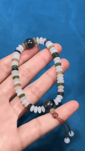 122212 和田玉算盤珠手鏈 (7mm直徑)