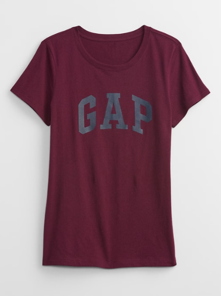 [S] GAP DEEP RUBY LOGO T-SHIRT, 254770-63-1-0001 (SZZ949)