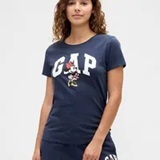 [S] GAP NAVY LOGO LETTERING WITH MINNIE MOUSE PRINT T-SHIRT, 815455-03-1-0000 (SZZ950)