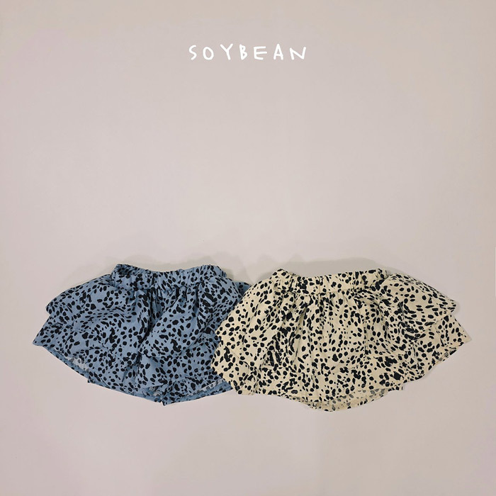 正韓春soybean 兩色豹紋褲