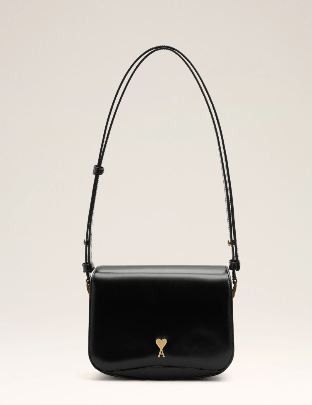 1FF0101-237 [AMI PARIS] Cow Leather Top Handle Paris Paris Bag Black (SS26) #ULL718.AL0139.001 (B-EU-E)