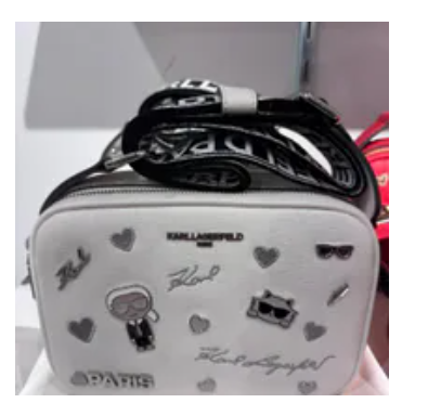 [S] KARL LAGERFELD WNTR WHT MULTI LH4EU9BJ MAYBELLE CROSSBODY WITH PINS, 196788150119 (SKL1498)