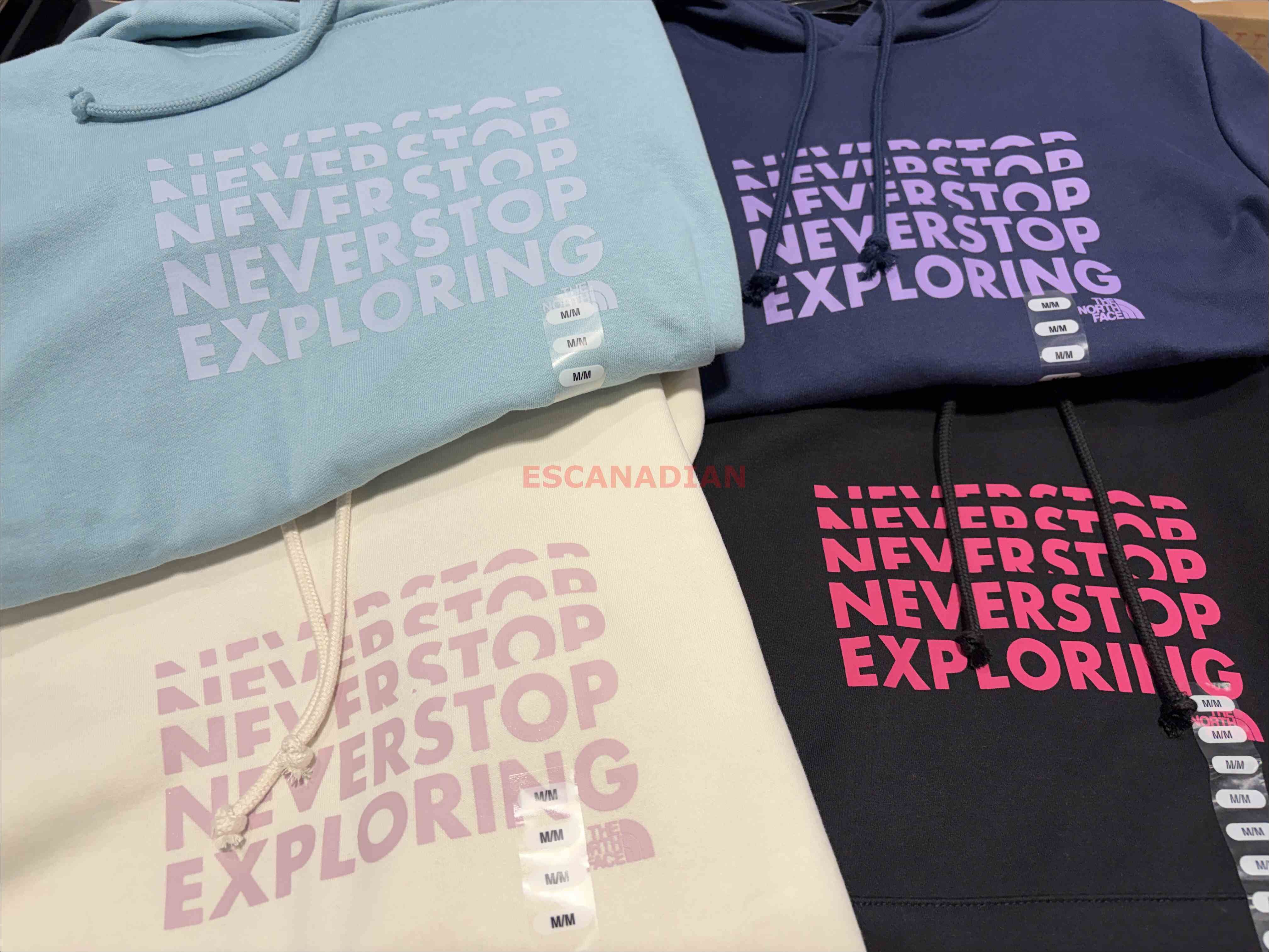 THE NORTH FACE 女大人 Never stop字樣 刷毛 帽TEE (4色)