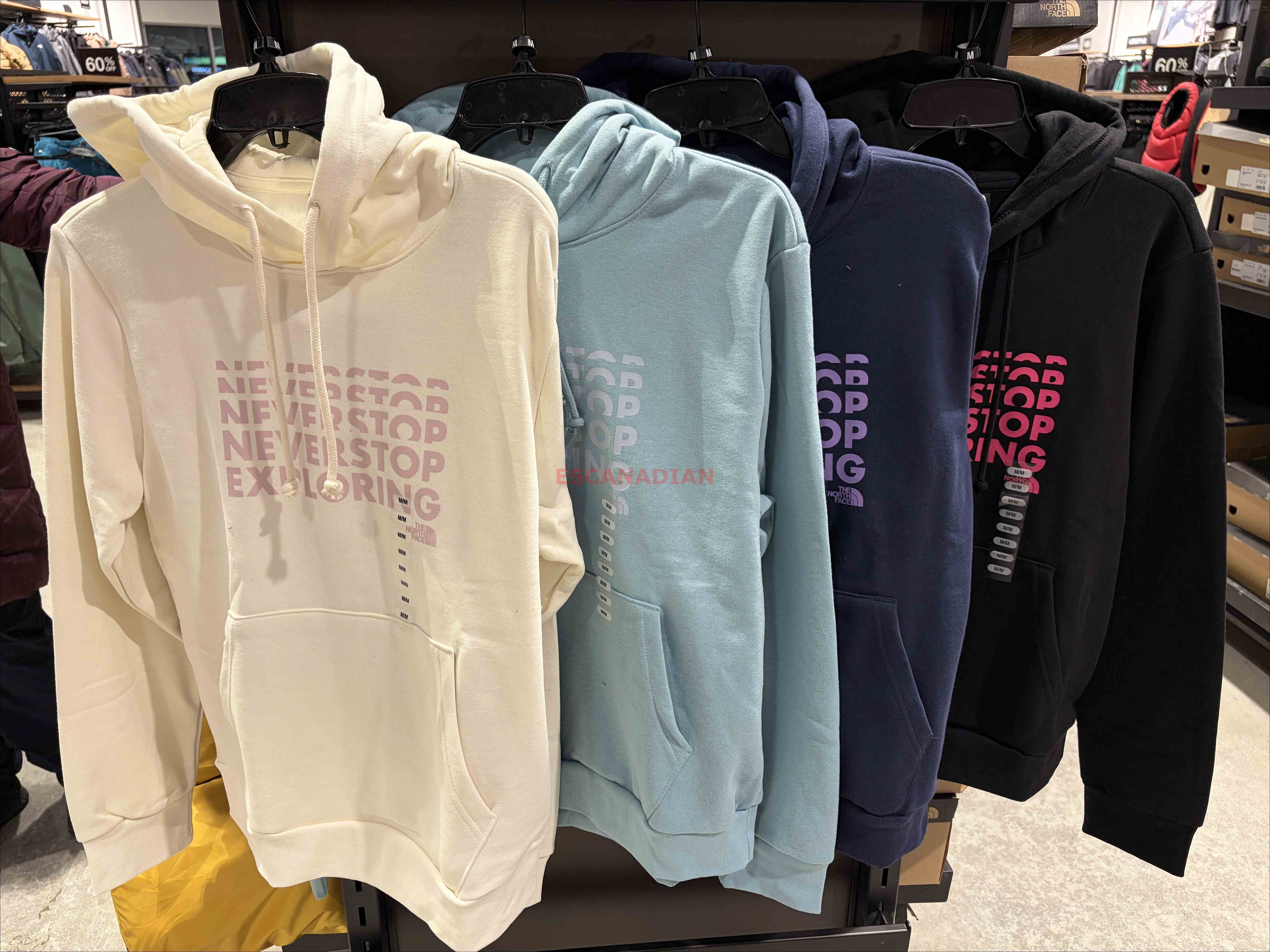 THE NORTH FACE 女大人 Never stop字樣 刷毛 帽TEE (4色)