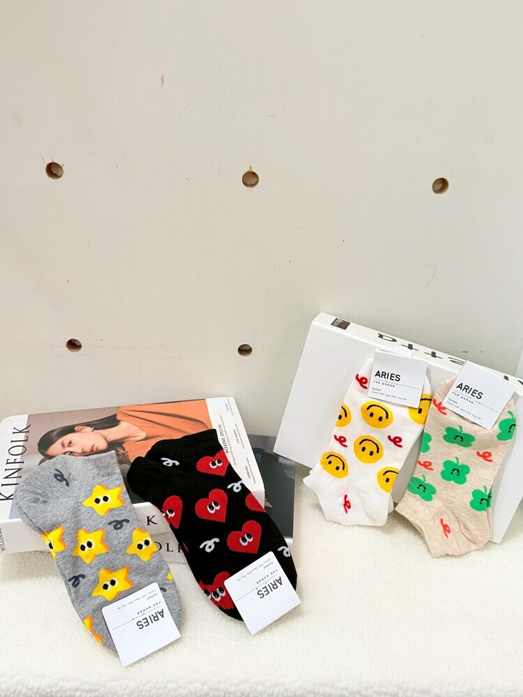 『4入組』繽紛小圖短襪((不列入會員折扣))