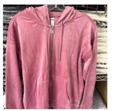 [S] DKNY DUSTY MAUVE LOGO-EMBROIDERED HOODIE, DP5J9628-DMV (SD1732)