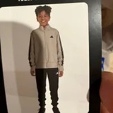 [S] ADIDAS NATURAL BIG KID YOUTH TRICOT JACKET, 1896065-NATURAL (SAD289)