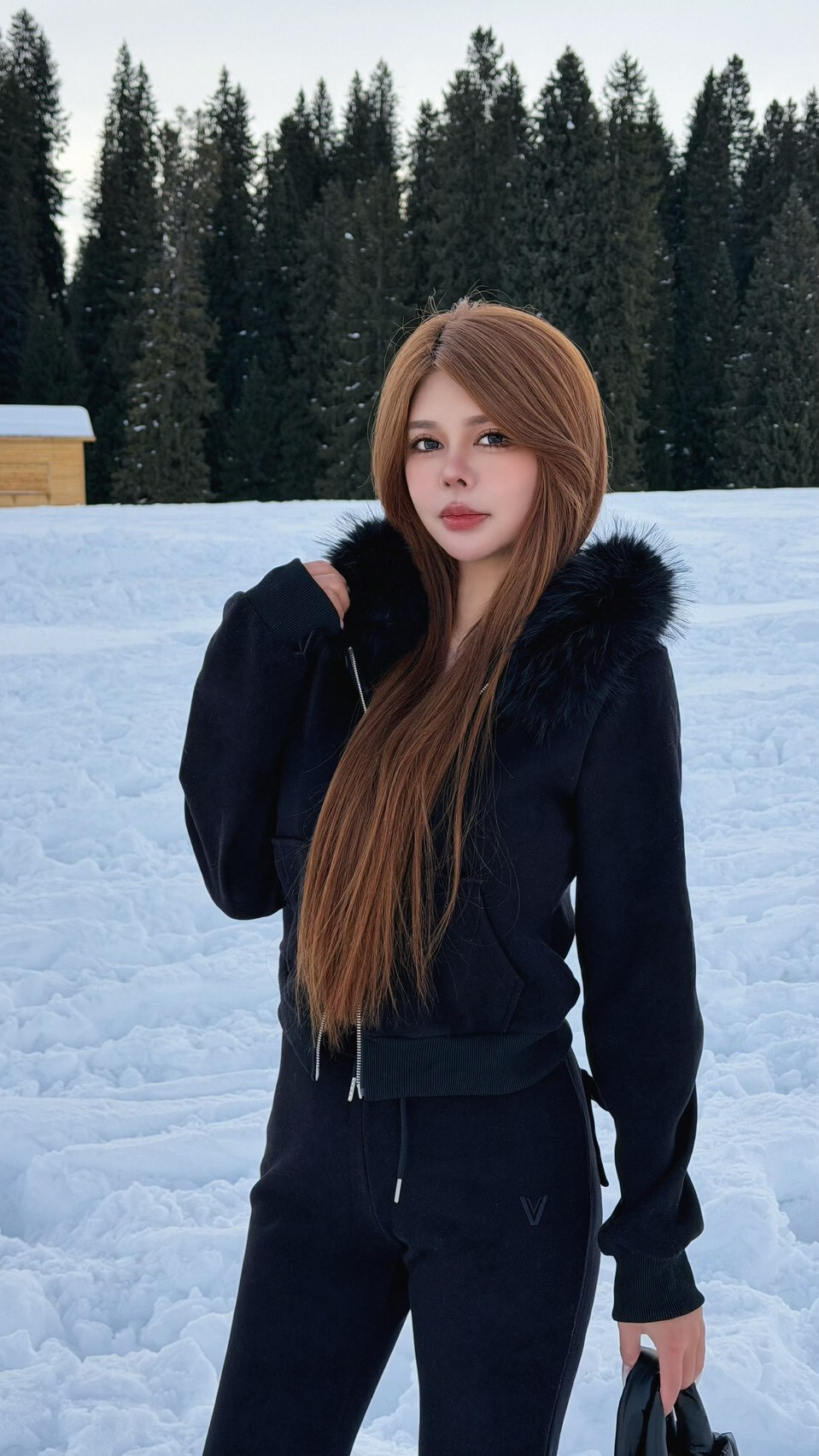 慵懶入冬’Lazy—毛領套裝