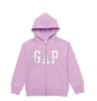 [S] GAP KIDS LILIAC BIG KID FULL ZIP FLEECE, GKFIB28K-LILAC (SZZ957)