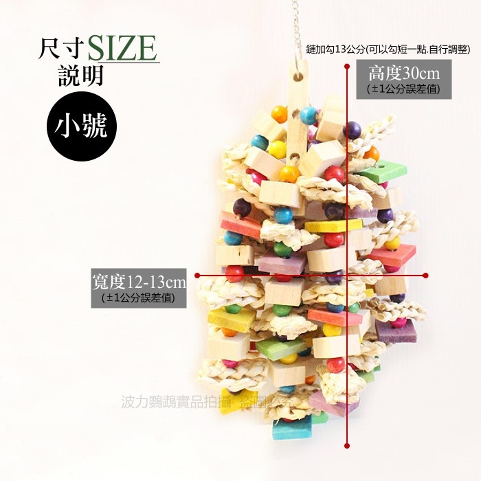 金枝玉葉 彩色款 鸚鵡玩具 鸚鵡啃咬玩具 波力鸚鵡玩具生活館