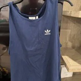 [S] ADIDAS NIGHT INDIGO/WHITE ESSENTIALS TANK, KE2112-NIGHT INDIGO/WHITE (SAD291)