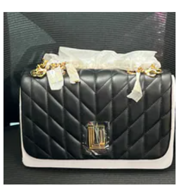 [S] KARL LAGERFELD BLACK/GOLD L5GHO4BD-BGD LAFAYETTE SHOULDER BLACK WITH CHARMS, 198913895087 (SKL1499)