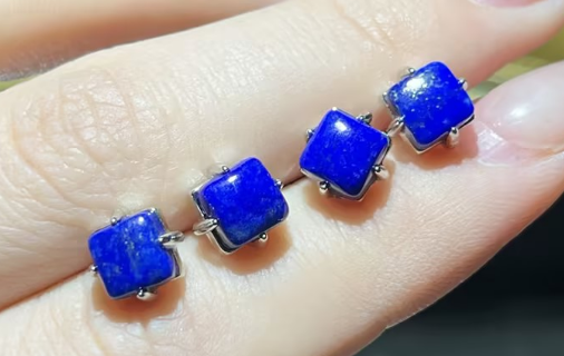 ES1363青金石耳釘 (約7*5mm) *折實滿$599包順豐智能櫃*92live