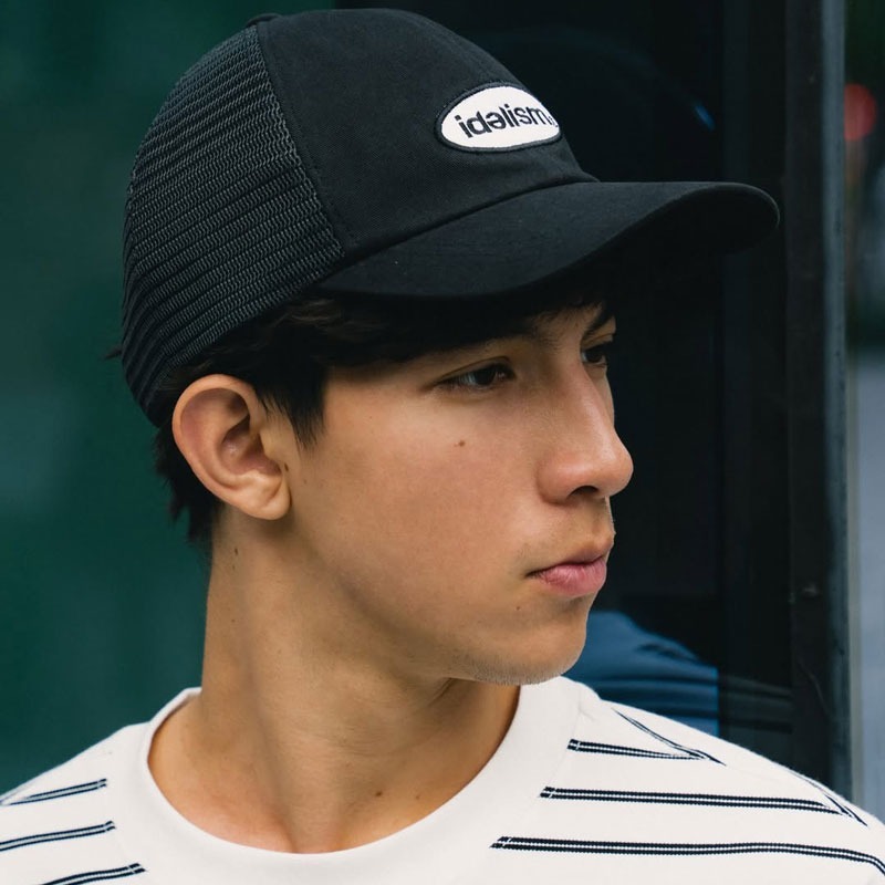 idealism Trucker cap 黑色 藍色 復古 美式 卡車 司機 網帽 棒球帽【ID25057】