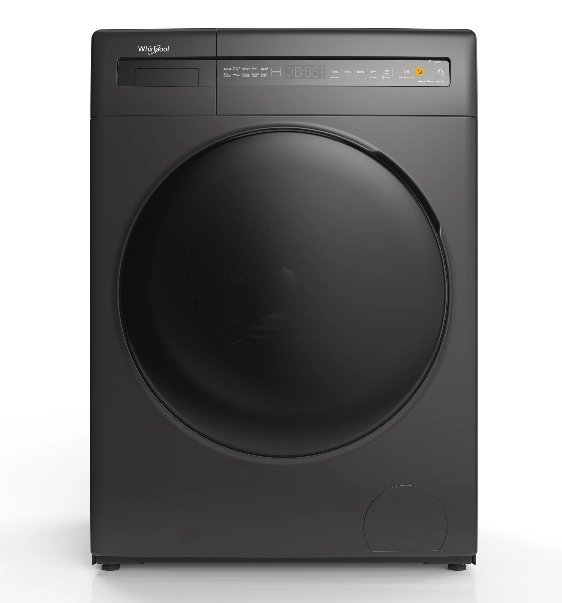 惠而浦 Whirlpool   WWEB11702GG‧11/7公斤/1400轉‧變頻蒸氣2合1‧前置式洗衣乾衣機-香港行貨-原廠2年全機及10年摩打保養‧