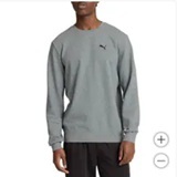 [S] PUMA GRAY PUMA TEXTURED CREW, 69221902-GRAY (SPM98)