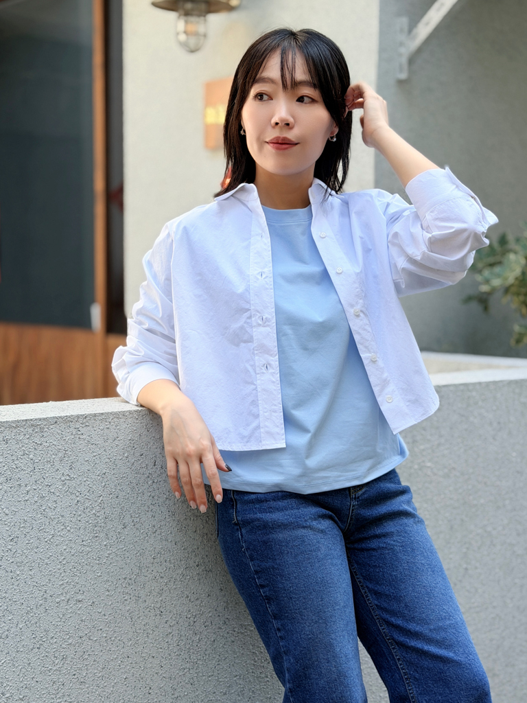 0206短版連肩襯衫