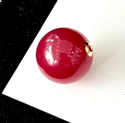 DZ2634紅寶石18K金單珠吊墜 12mm *折實滿$599包順豐智能櫃*92live