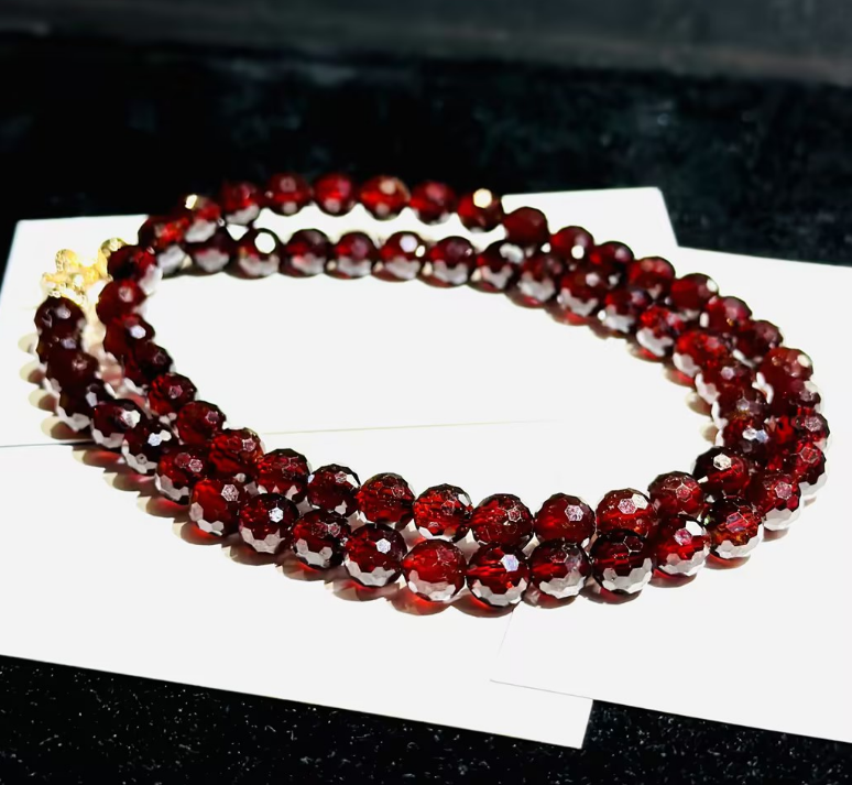 XL0199切面石榴石項鏈 (6mm+) *折實滿$599包順豐智能櫃*92live