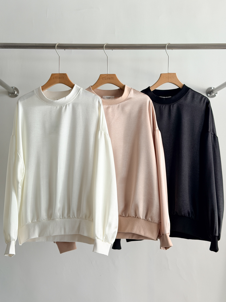 0202慵懶仙緞面長袖T