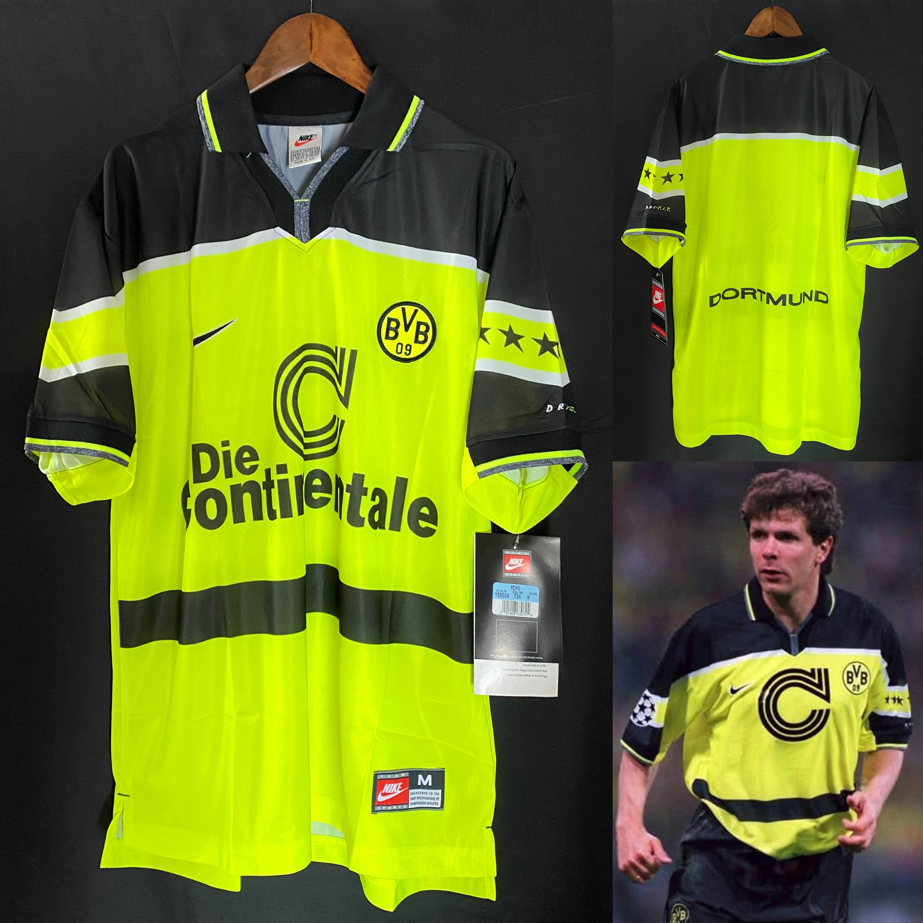 (BNWT) Borussia Dortmund 1997-1998 Nike Home Shirt