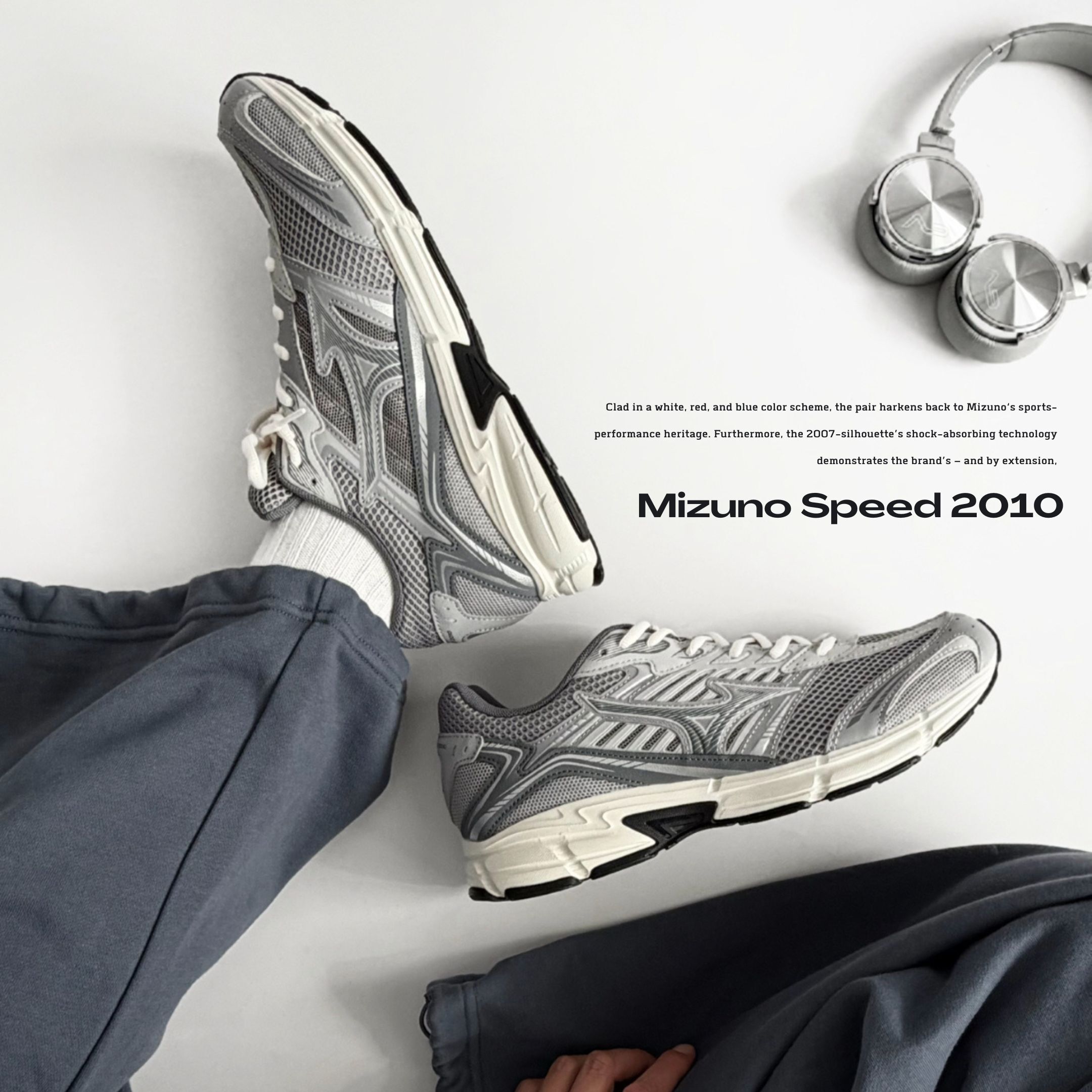 NICEDAY 代購 Mizuno Speed 2010 銀灰 灰銀 灰 復古 慢跑 D1GH251707