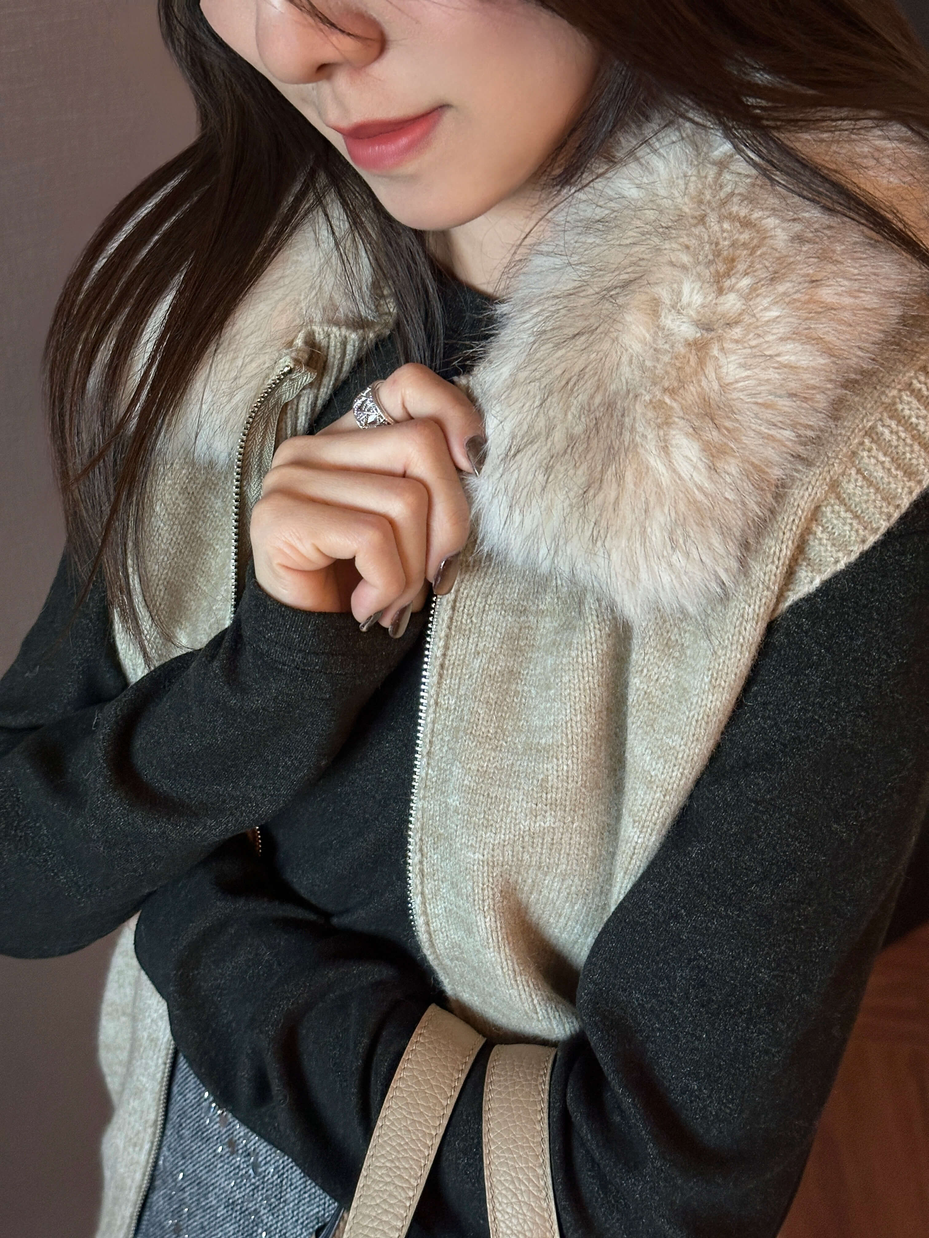 Faux-Shearling-Trim Quilted Wool Gilet_JK262L29