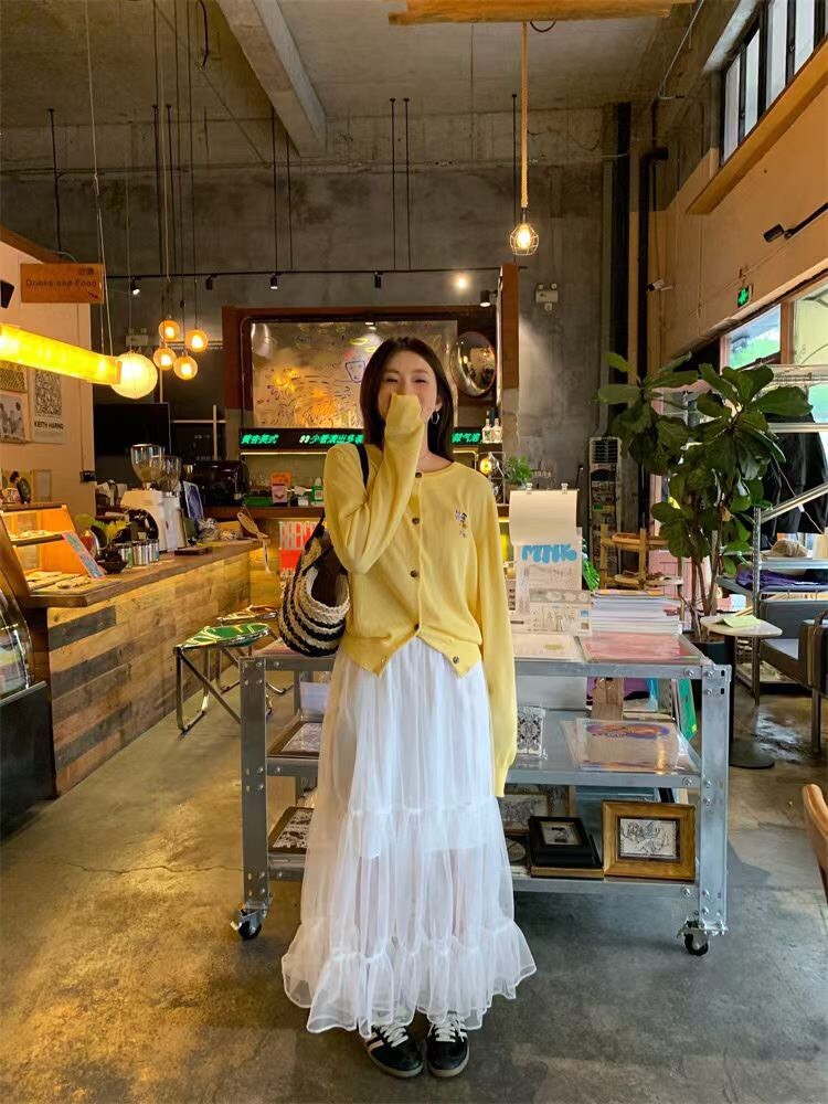 THE HEXX 層次感修身薄紗飄逸裙