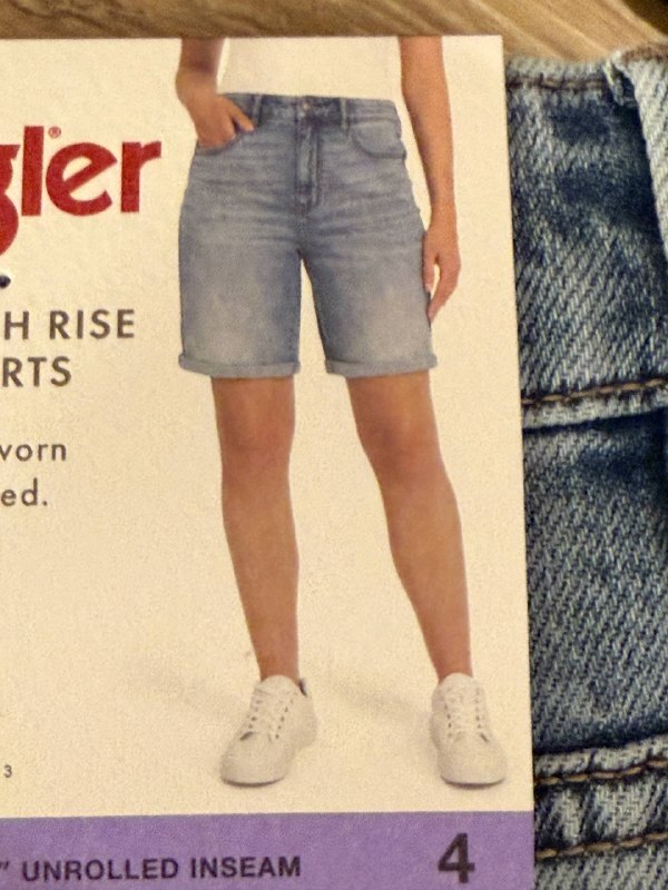 [USW] WRANGLER LIGHT BLUE WOMEN'S HIGH RISE DENIM SHORTS, 1960923-LIGHT BLUE (UZZ838)