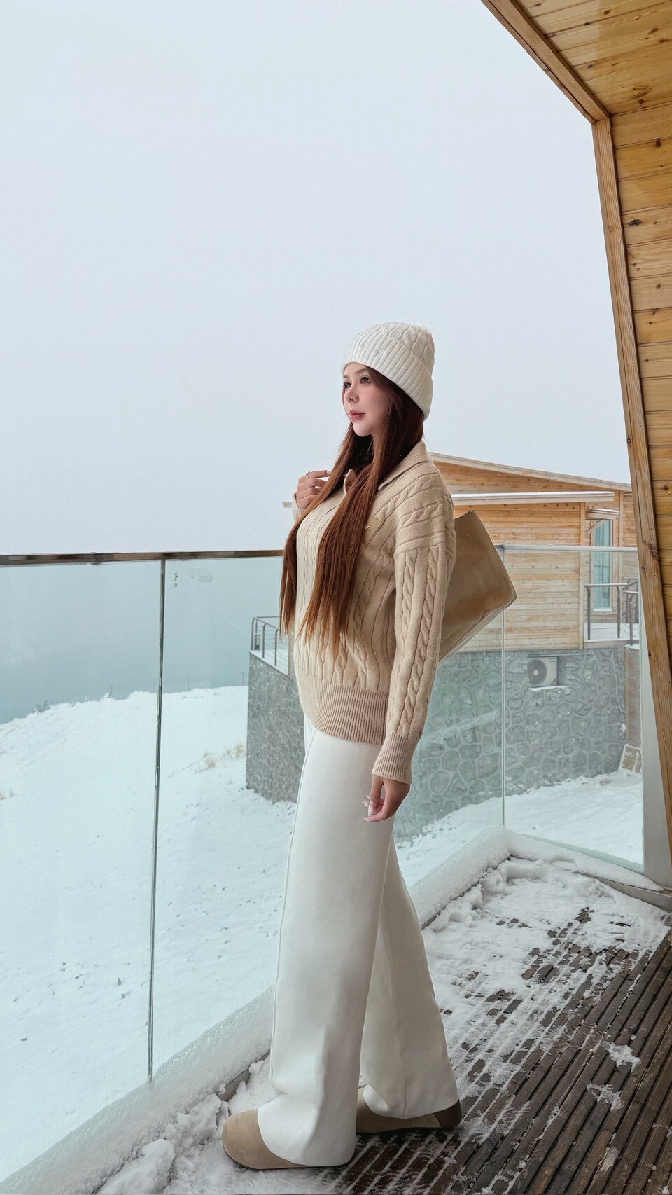 雲朵漫步’Cloud Mass—雪白針織褲