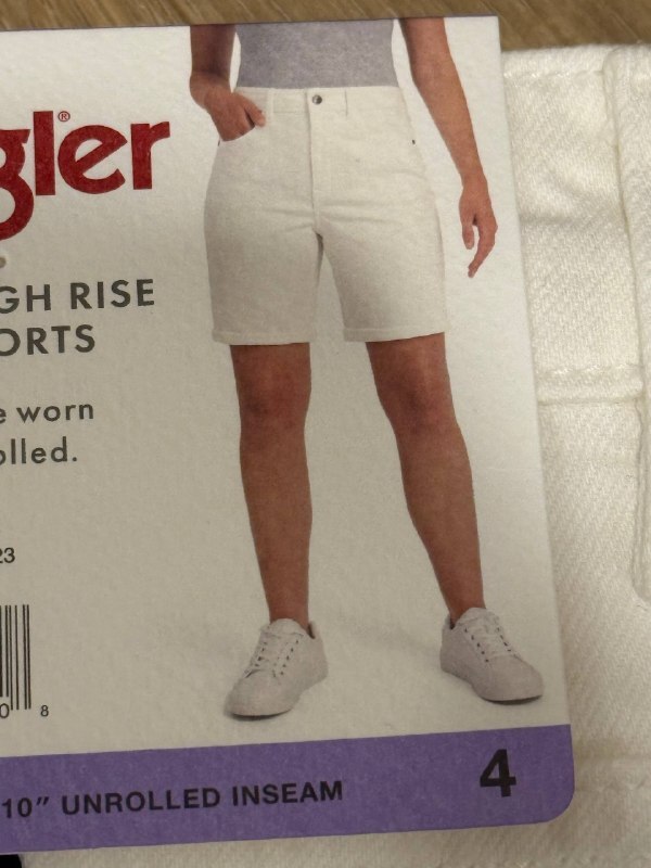 [USW] WRANGLER WHITE WOMEN'S HIGH RISE DENIM SHORTS, 1960923-WHITE (UZZ839)