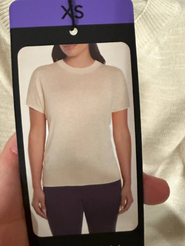 [USW] BANANA REPUBLIC IVORY WOMEN'S LINEN BLEND SHORT SLEEVE TOP, 1859461-IVORY (UZZ840)