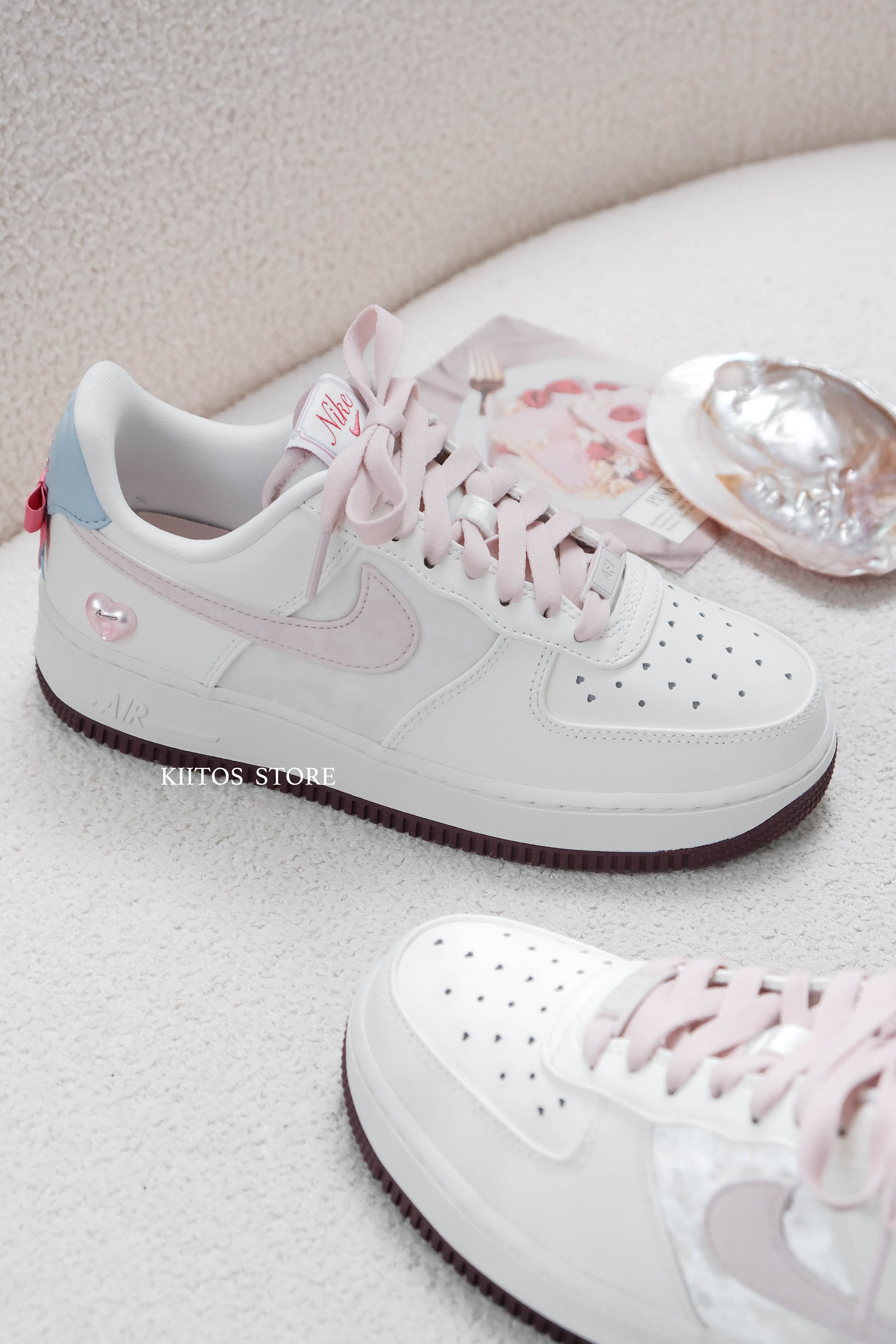 【預購】Nike Air Force 1 "Valentine's Day" 2026 情人節限定 AF1 愛心  蝴蝶結 天鵝絨 奶油櫻花粉 IQ4937-161