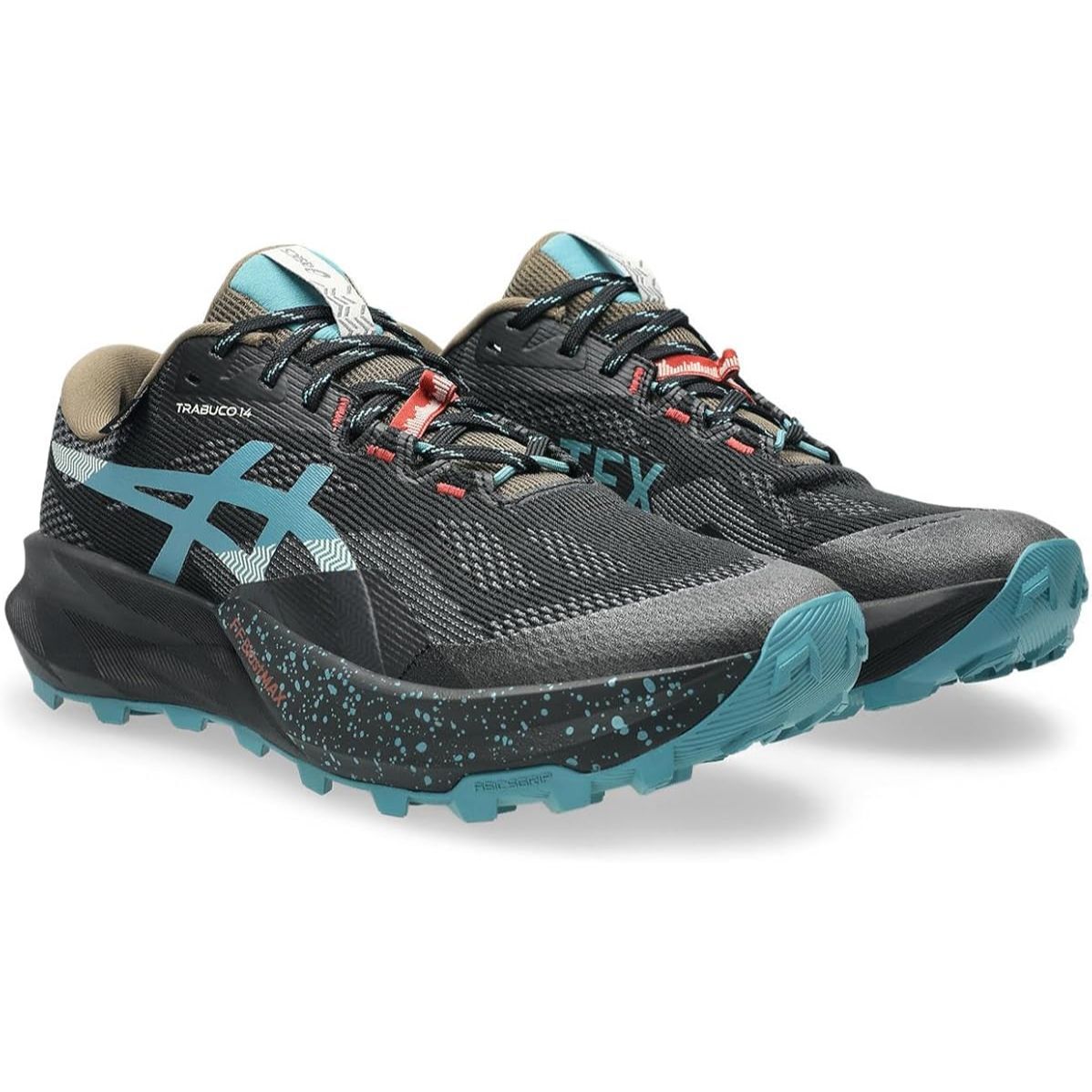 ASICS GORE-TEX トレイルシューズ BOAシステム 箱に傷があります 💥日本直送】Asics TRABUCO 14 GTX GORE-TEX 穩定支撐 越野跑鞋 越野 AS