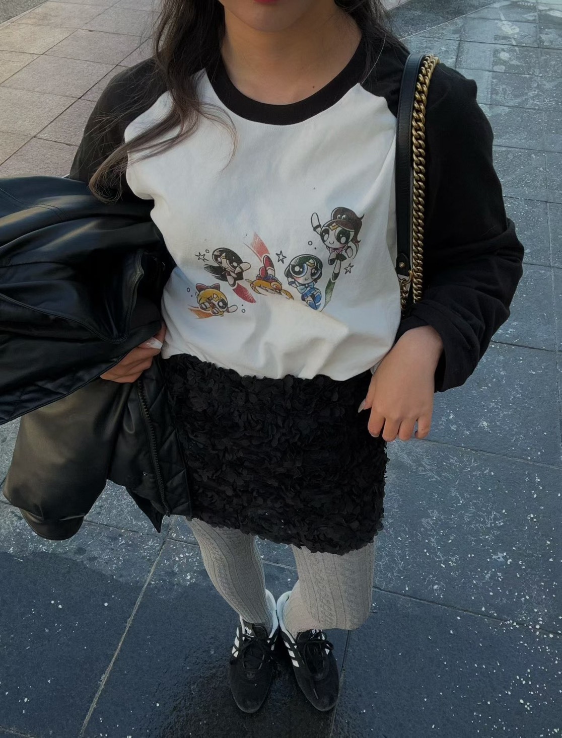 THE HEXX   Y2K 飛天小女警撞色長袖 棉T