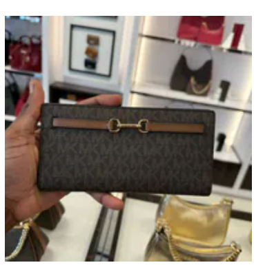 [S] MICHAEL KORS BROWN 35S5G2ZE3B CARSON LG SNAP WALLET, 197853428096 (SMK1387)