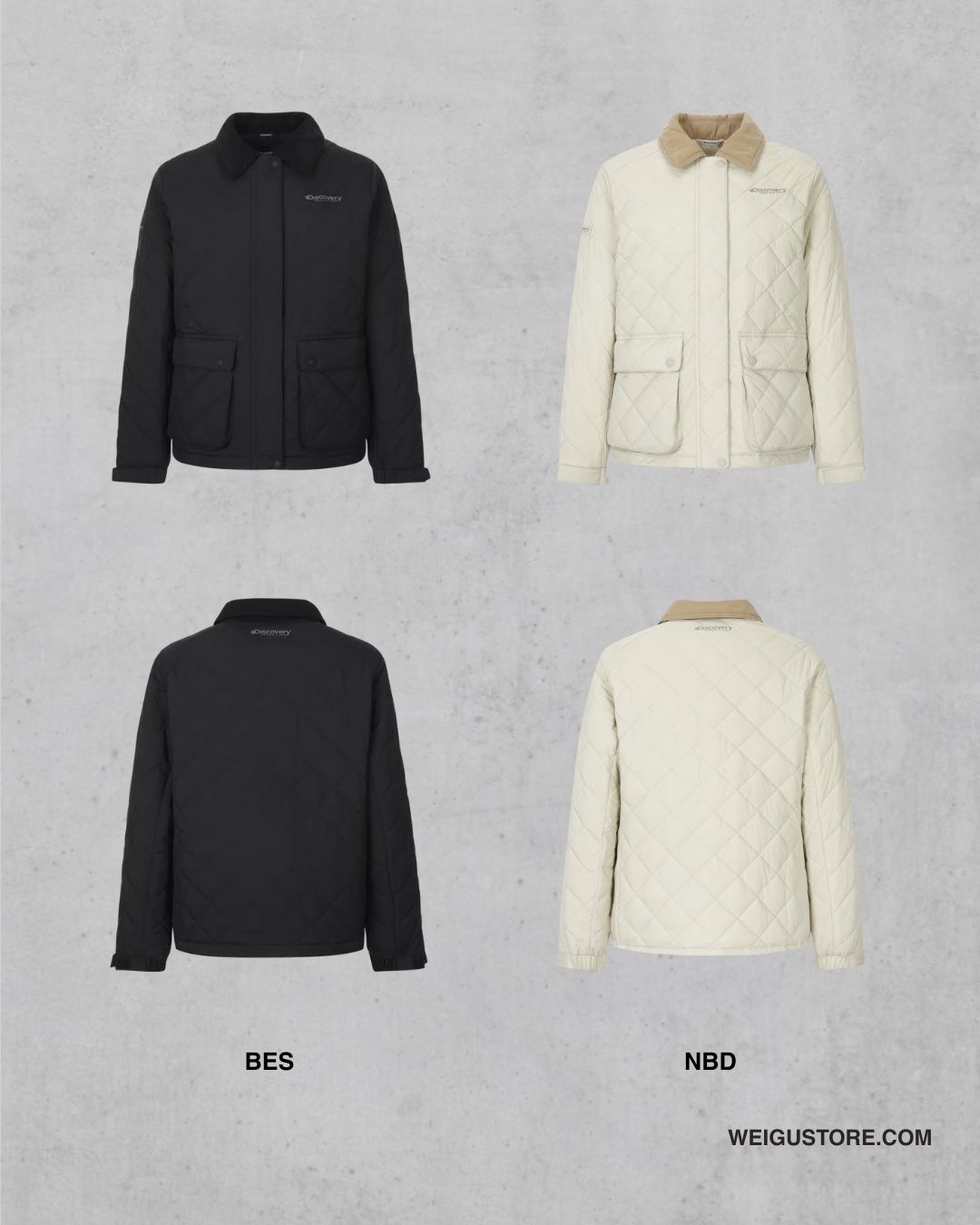 限時特價【預購】Discovery 翻領格紋絎縫夾克 女款 高允貞代言款 DWPD36056