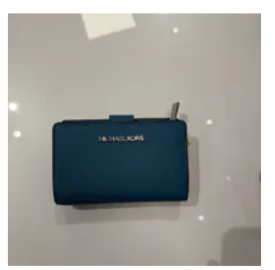 [S] MICHAEL KORS CORNFLOWER 35R4STVF6L JET SET TRAVEL LEATHER MD BIFLD ZP CN WLLET, 197853816534 (SMK1397)