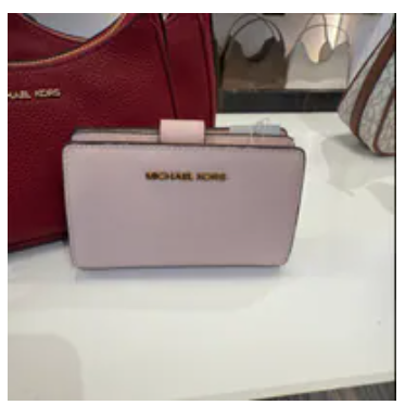 [S] MICHAEL KORS POWDER BLUSH 35F7GTVF2L JET SET TRAVEL LEATHER MD BIFLD ZP CN WLLET, 193599693583 (SMK1399)