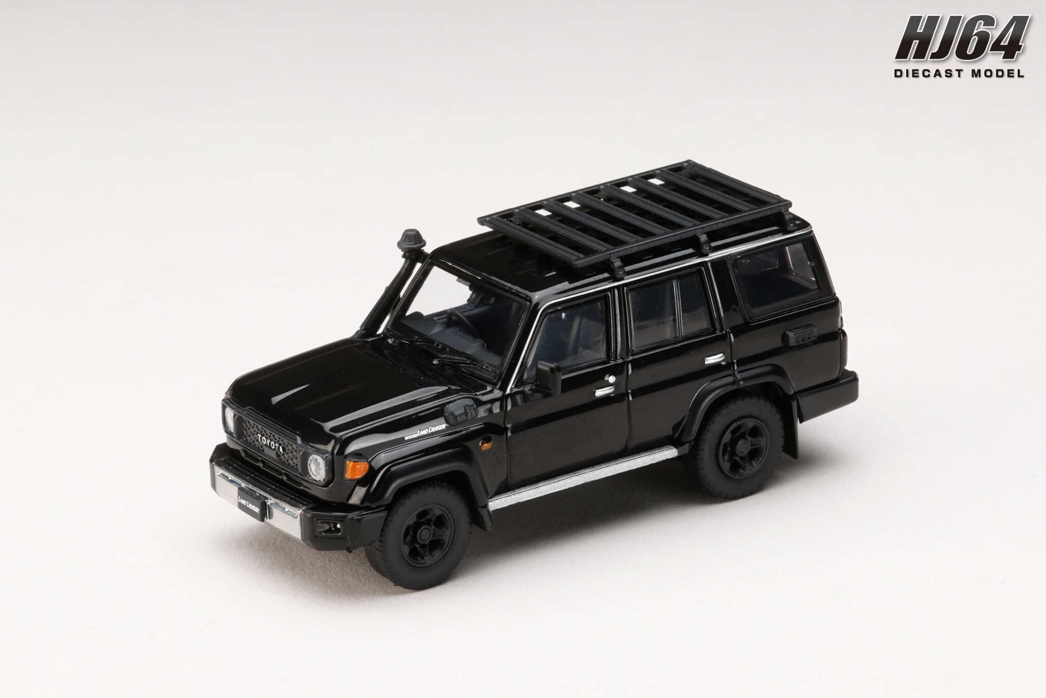 PO-$161 * HOBBY JAPAN * 1:64 TOYOTA LAND CRUISER LC70 CUSTOMIZED VERSION ATTITUDE BLACK
