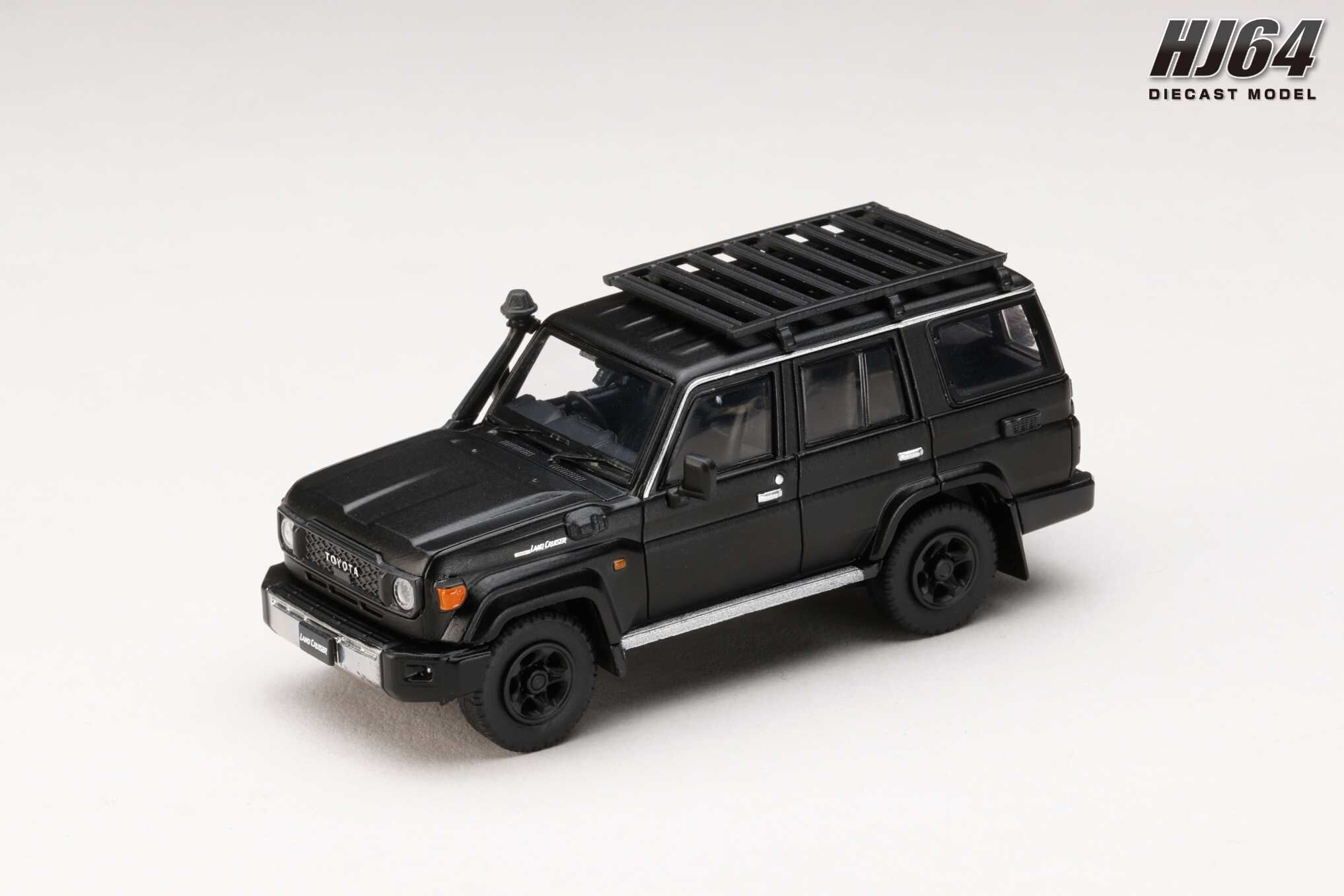 PO-$161 * HOBBY JAPAN * 1:64 TOYOTA LAND CRUISER LC70 CUSTOMIZED VERSION MATTE BLACK