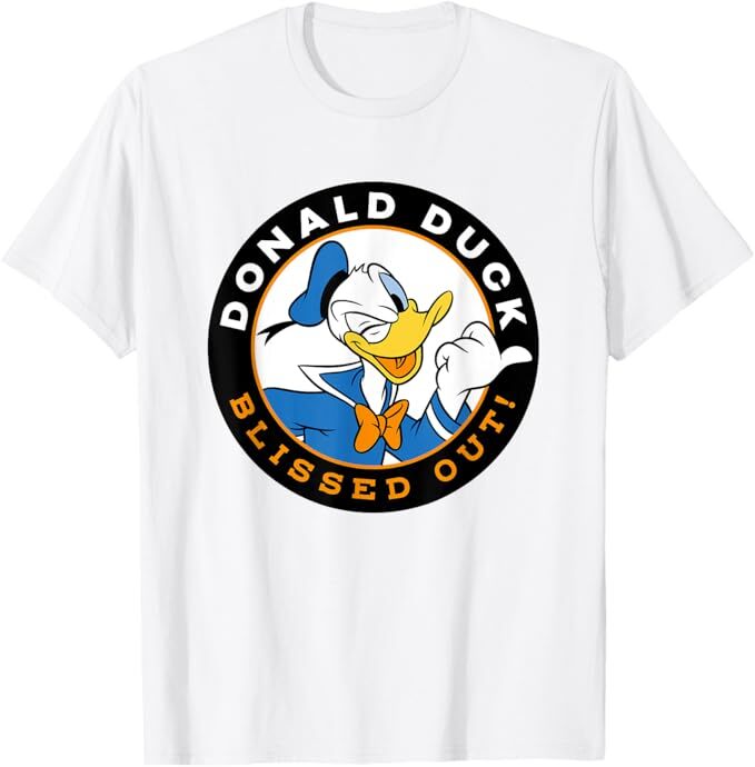 【直播】LX0207103 Disney Donald Duck Blissed Out! Logo 短袖上衣 (白色)