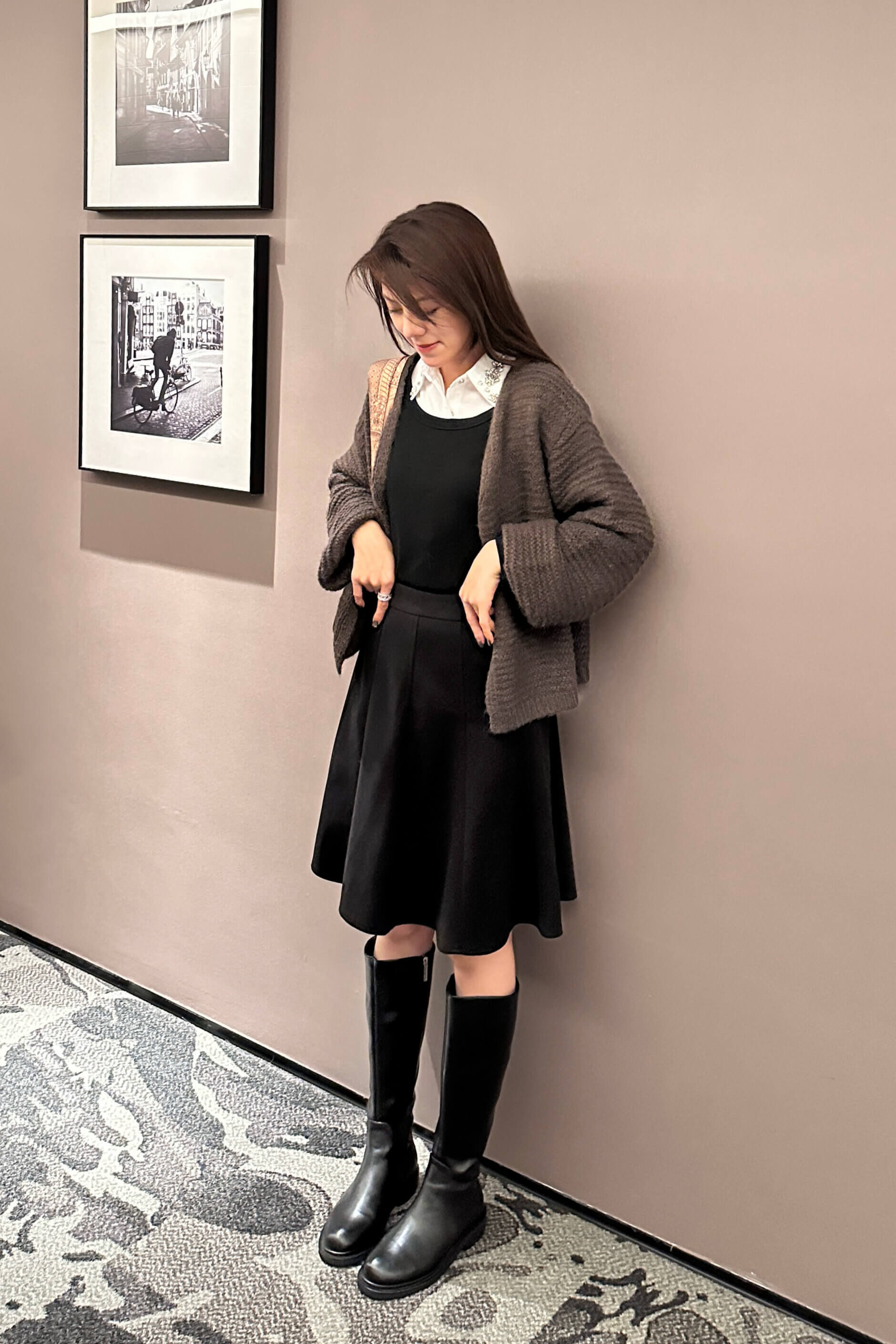 Hige Waist Flare Midi Skirt_SK262L07